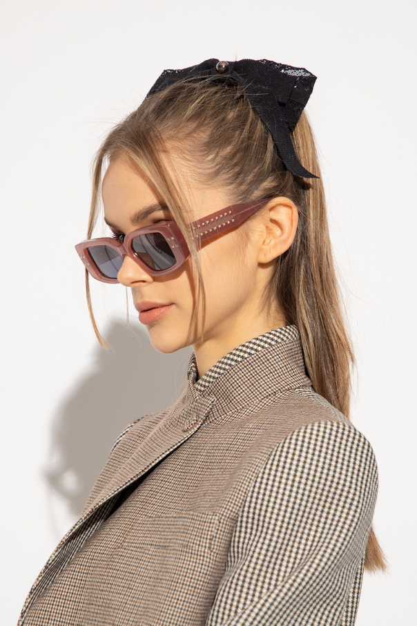 Valentino Eyewear Marrone Sunglasses with shaped