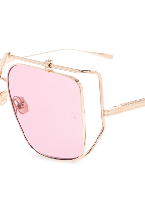 Valentino Eyewear rectangle-frame tinted-lens sunglasses