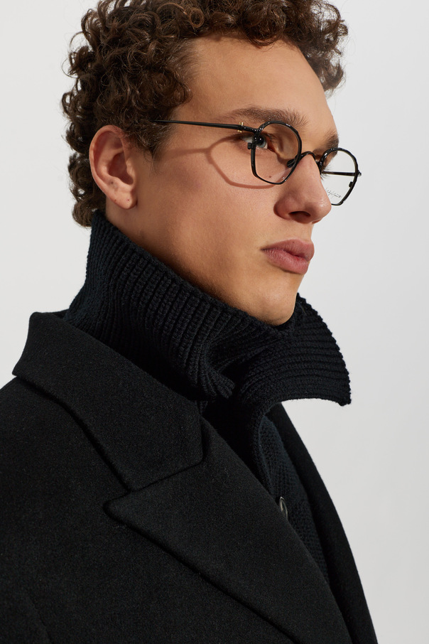 Yohji Yamamoto Glasses with a slim metal frame and rounded, slightly octagonal profile