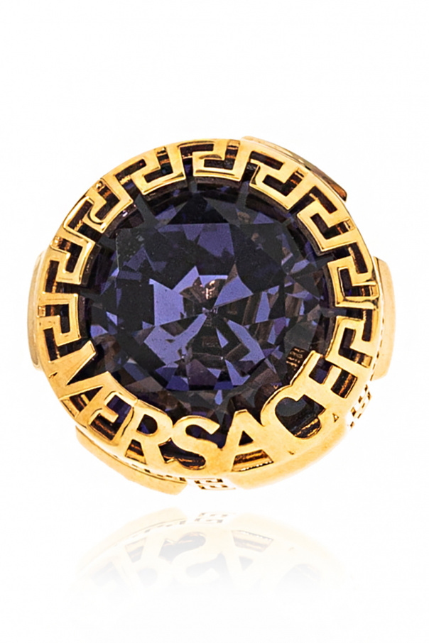 Versace Crystal-embellished ring