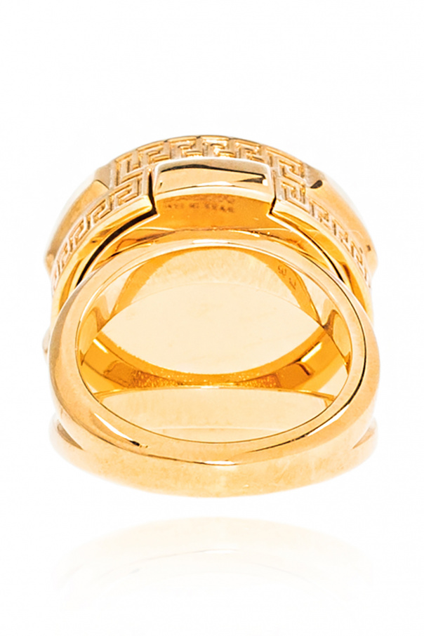 Versace Crystal-embellished ring