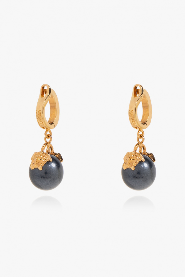 Versace Clip-on earrings with glass pearl
