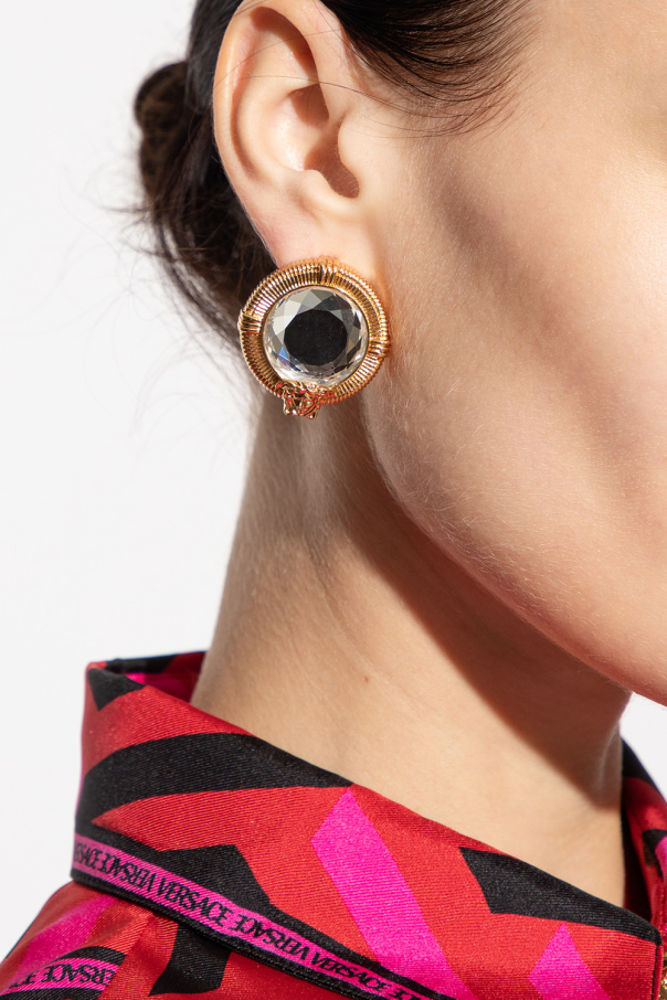 Versace Earrings with glossy crystals