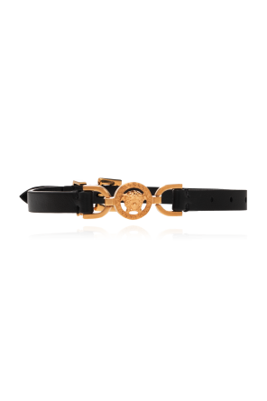 Medusa head choker in leather od Versace