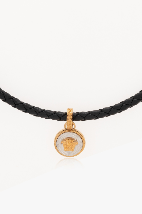Versace Leather necklace with pendant