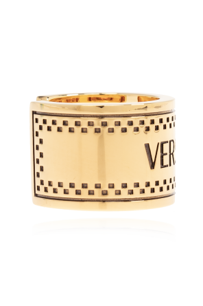 Versace Brass ring with logo