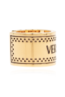 Versace GOLD Brass ring with logo