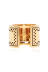 Versace GOLD Brass ring with logo
