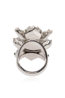 Versace SILVER Ring with floral motif