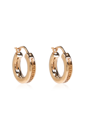 Round earrings with Greek pattern