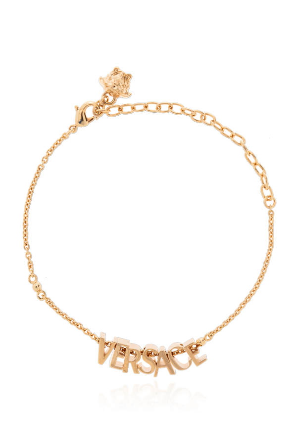 Versace Brass bracelet with logo