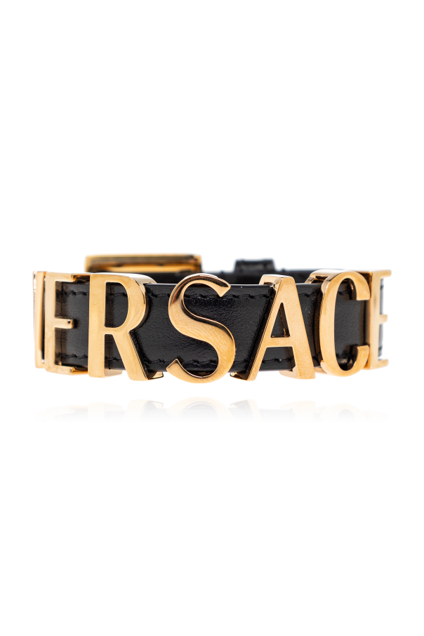 Leather bracelet with logo, zdjęcie 1 Leather bracelet with logo od Versace