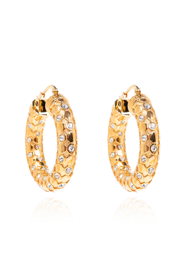 Earrings with shimmering crystals od Versace
