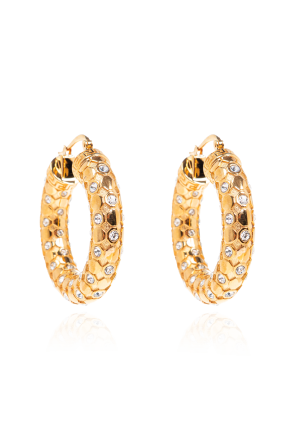 Earrings with shimmering crystals