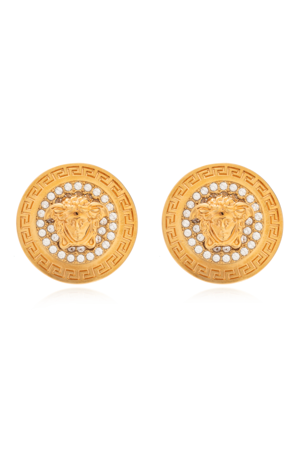 Earrings with shimmering crystals od Versace