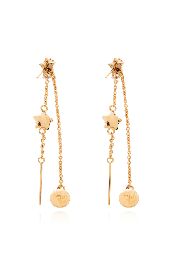 Versace Lange Ohrringe mit funkelnden Kristallen