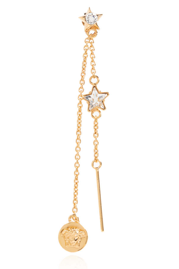 Versace Lange Ohrringe mit funkelnden Kristallen