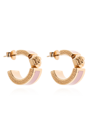 Round earrings with Medusa head