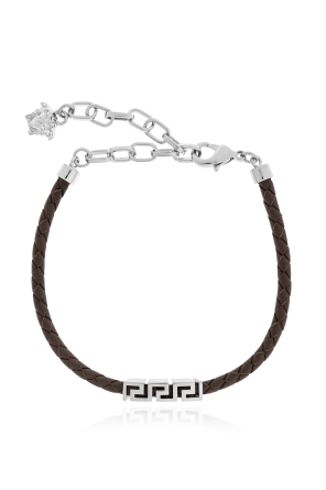 Leather bracelet with logo