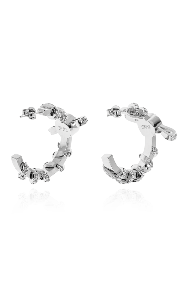 Versace Round earrings with sparkling crystals