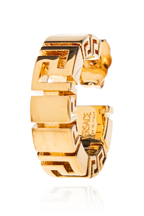 Versace Round earrings with Greek pattern