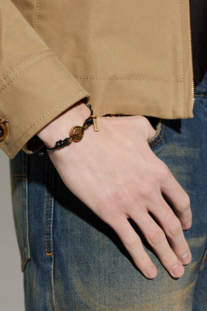 Versace Leather bracelet with Medusa head