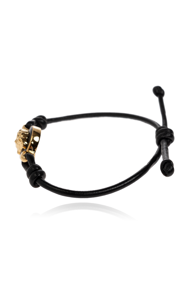 Versace Lederarmband mit Medusakopf