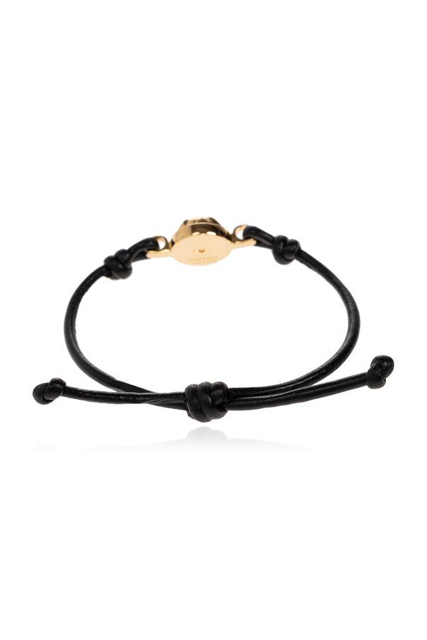 Versace Lederarmband mit Medusakopf