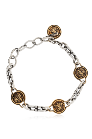 Brass bracelet with Medusa head