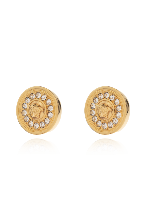 Earrings with shimmering crystals od Versace