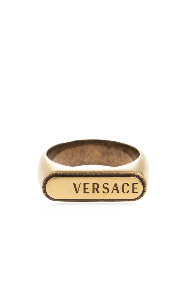 Signet ring with engraved logo od Versace