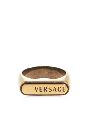 Signet ring with engraved logo