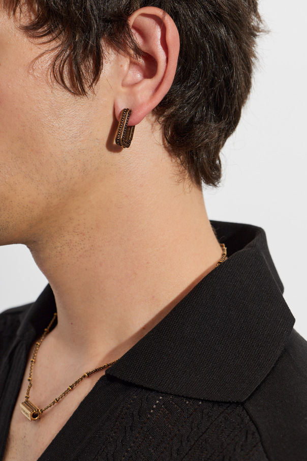 Versace Brass earrings with logo