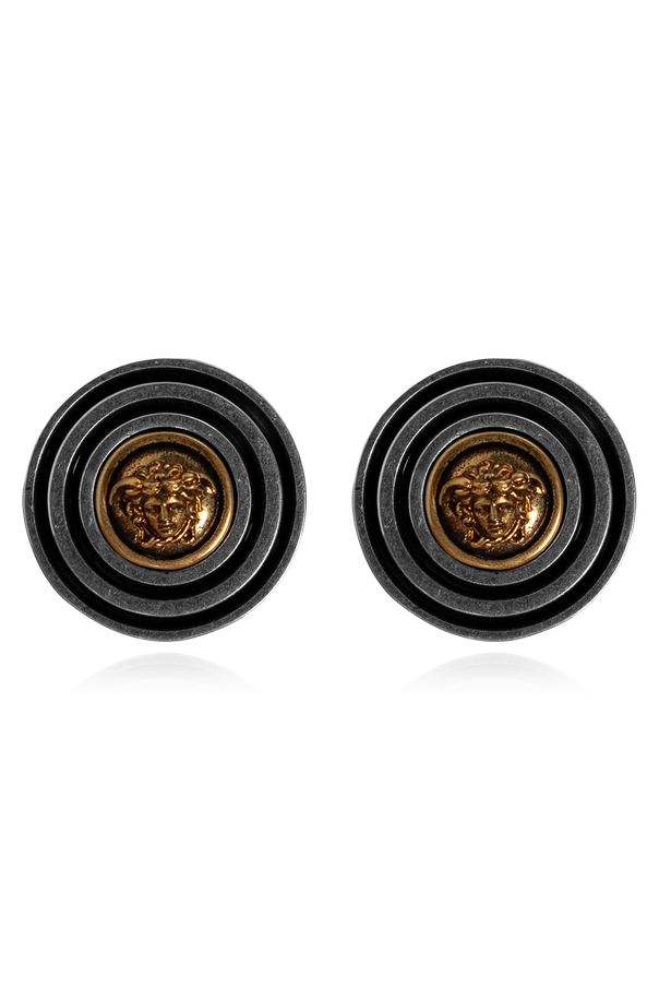 Brass earrings with Medusa head od Versace
