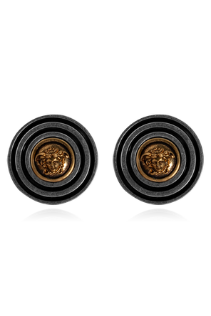 Brass earrings with Medusa head