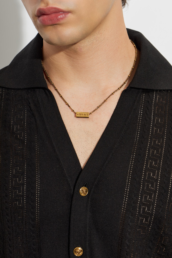 Versace Brass necklace with logo