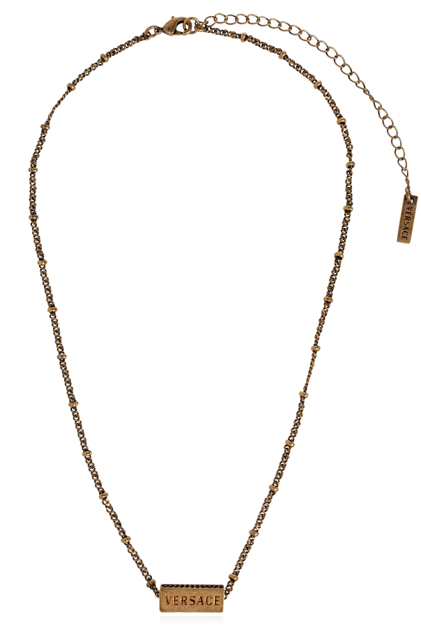 Versace Brass necklace with logo