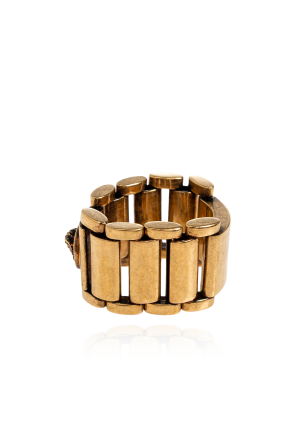Versace Anillo de latón con cabeza de Medusa
