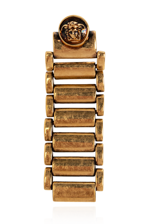 Versace Brincos de latão com cabeça de Medusa