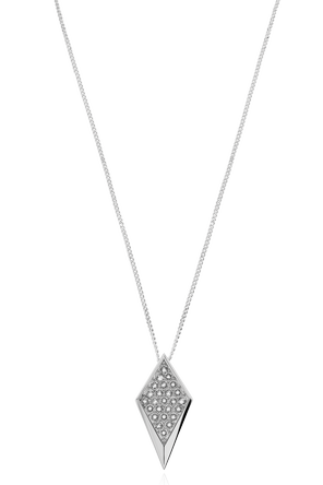 Brass necklace with shimmering crystals