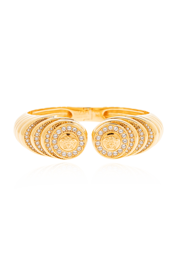 Brass bracelet with shimmering crystals od Versace
