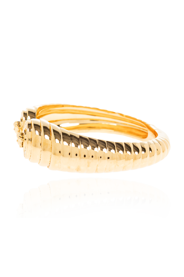 Versace Bracelete de latão com cristais brilhantes