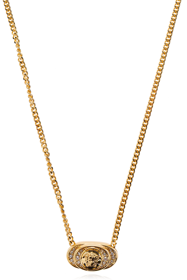 Gold-tone brass necklace with sparkling crystals od Versace