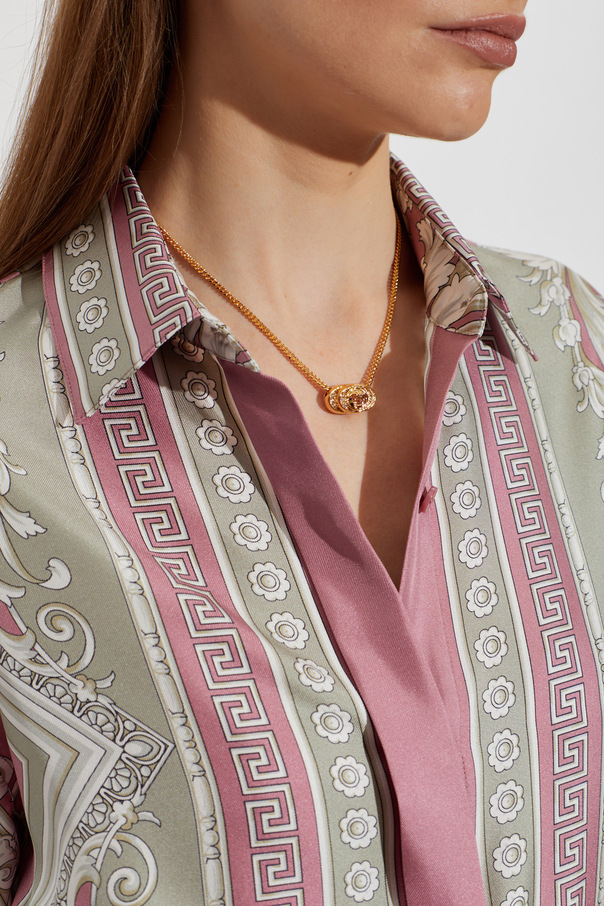 Versace Colar em latão com cristais cintilantes