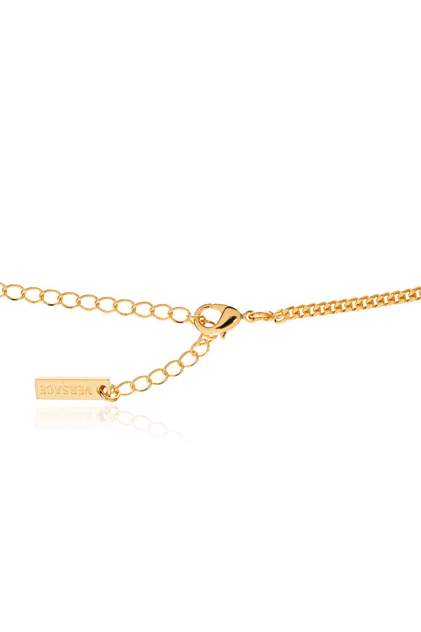 Versace Colar em latão com cristais cintilantes