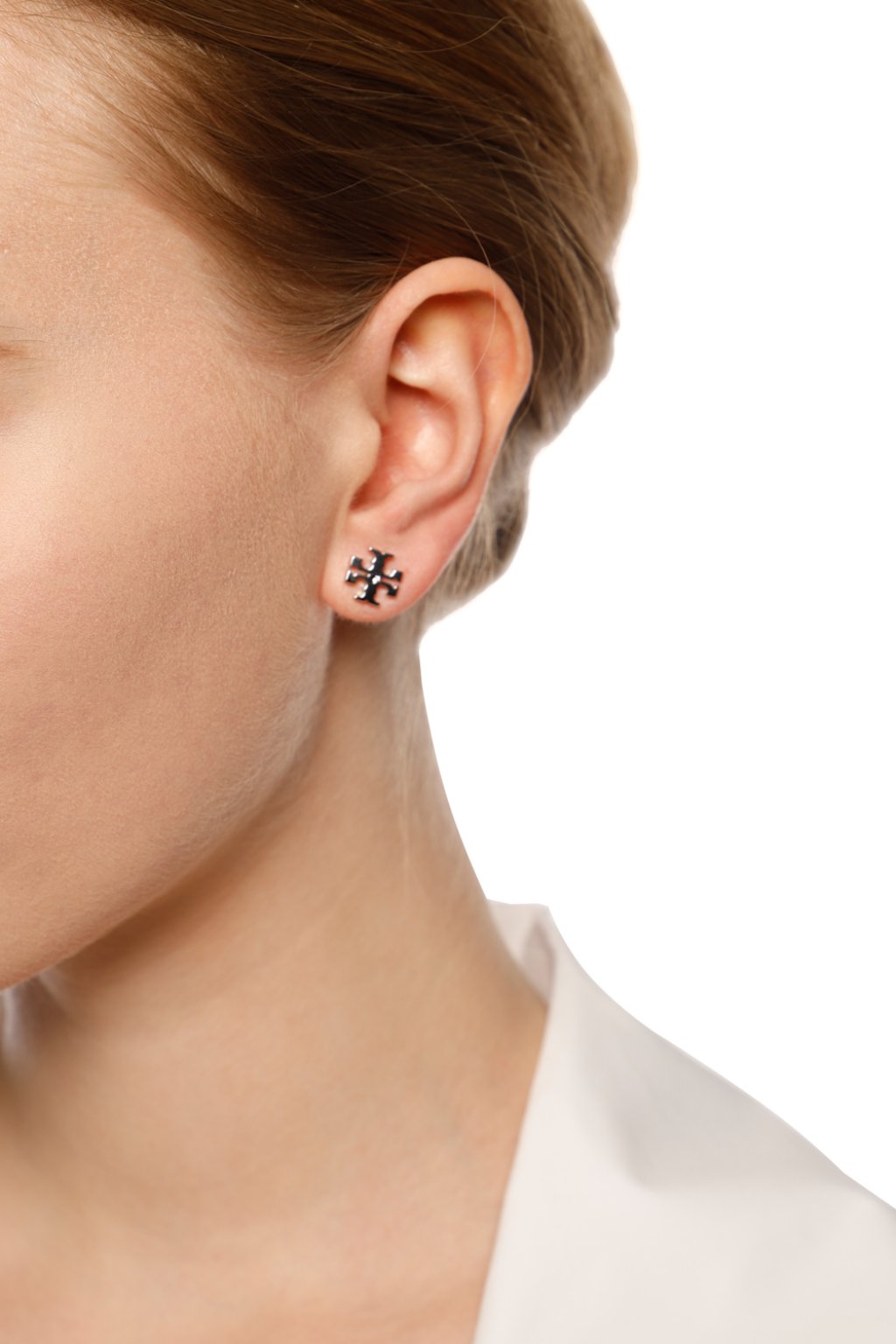 Silver 'Kira Stud' earrings Tory Burch - Vitkac France