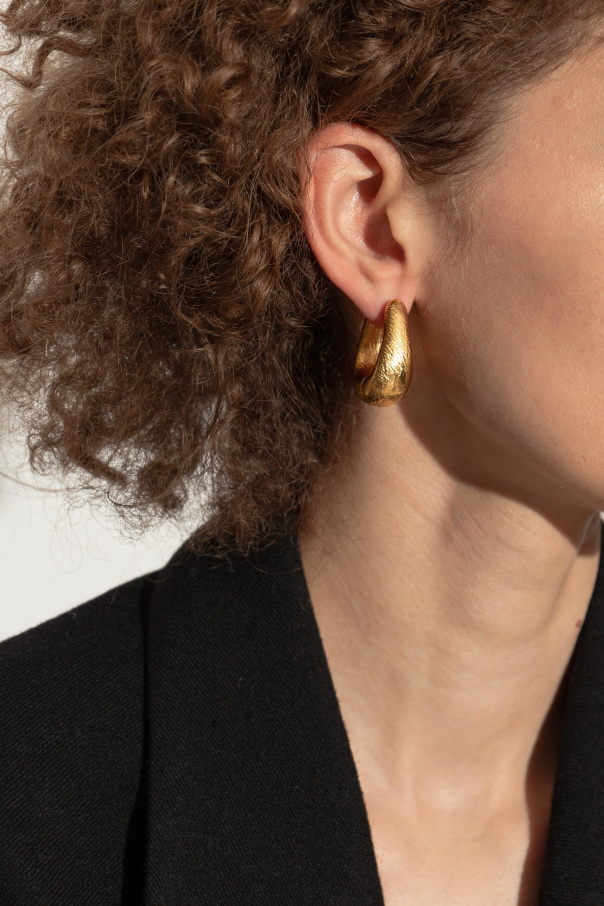 forte_forte Earrings with embossed pattern