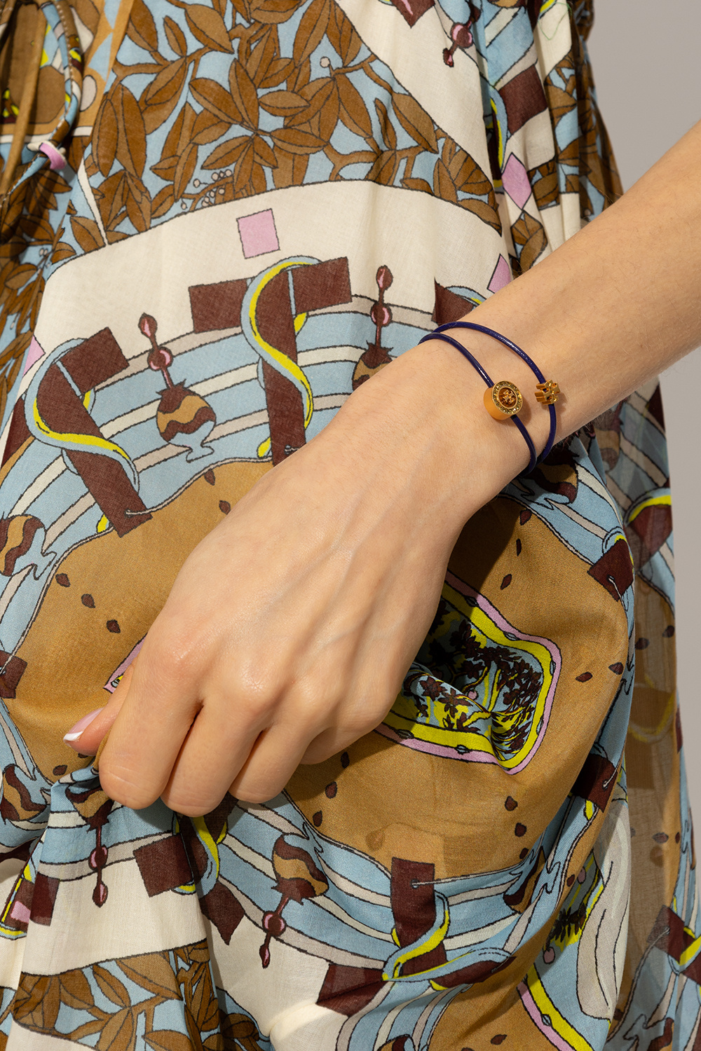 Tory Burch 'Kira' leather bracelet with logo | Women's Jewelery | Vitkac