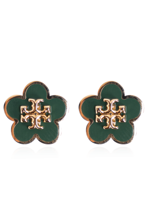 Earrings with floral motif