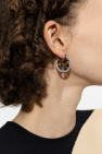 Tory Burch SILVER ‘Miller’ earrings with logo